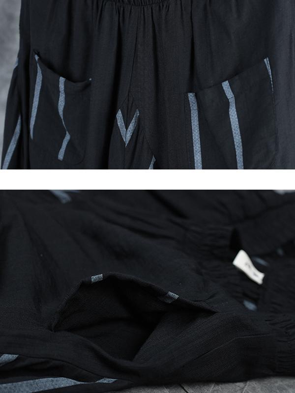 Spliced Striped Thin Loose Harem Pants