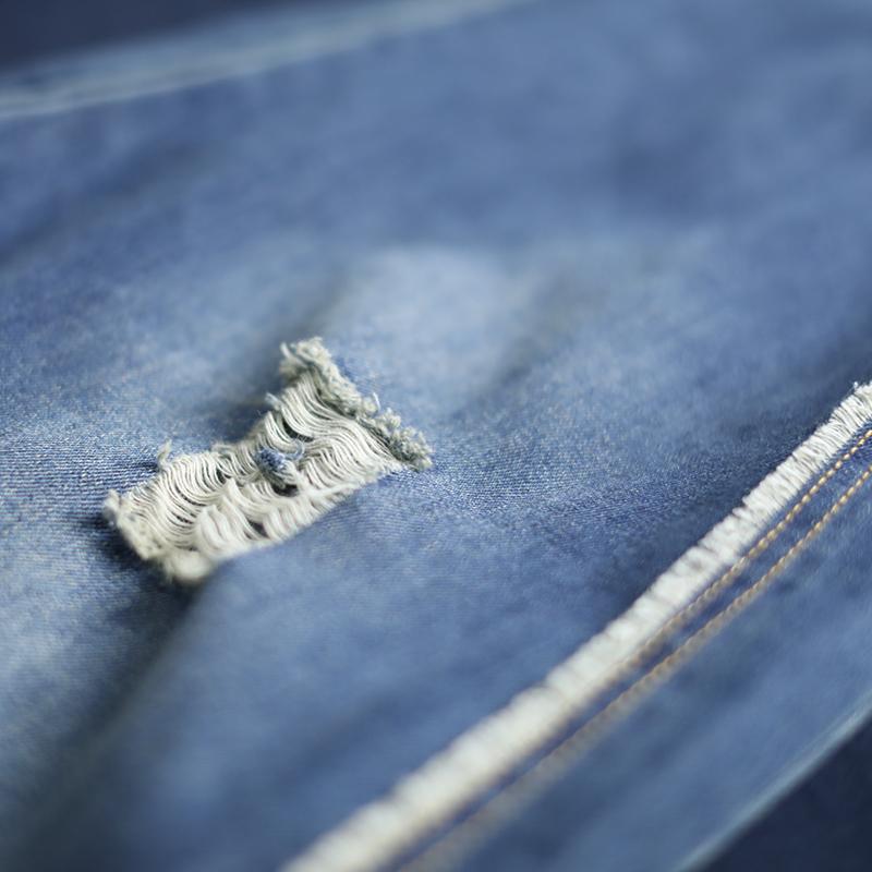 Spring Loose Washed Hole Women Jeans