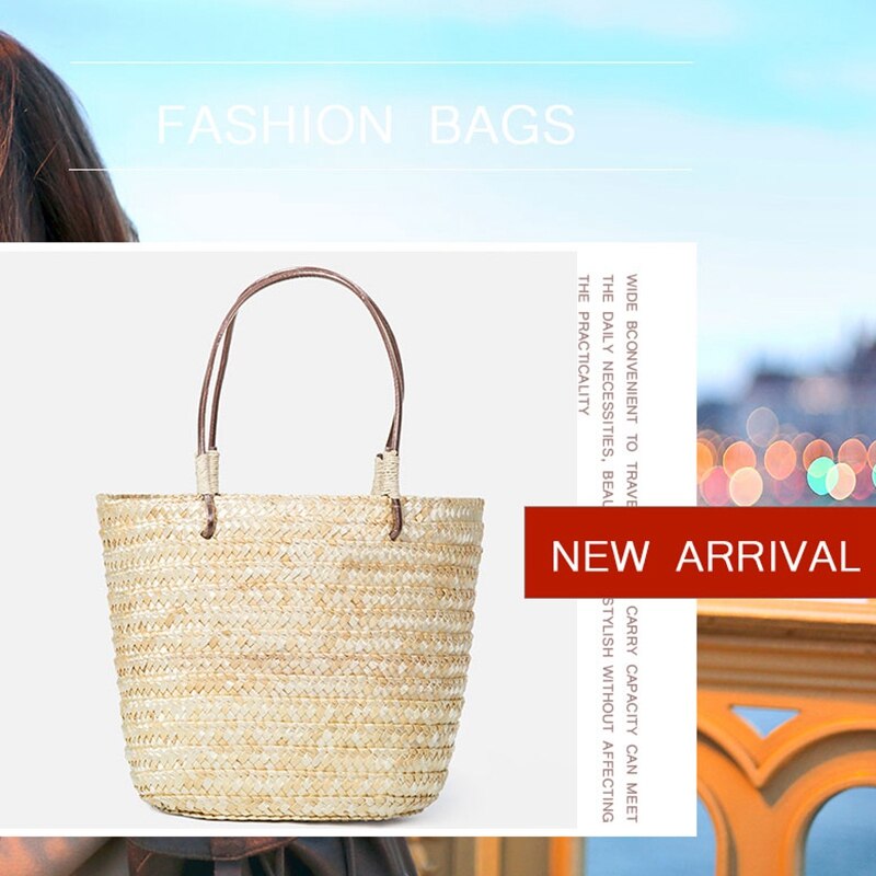 Summer Women Durable Weave Straw Beach Bag