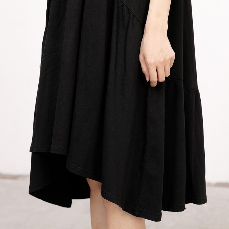 Summer Embroidery Sleeveless Loose Midi Dress