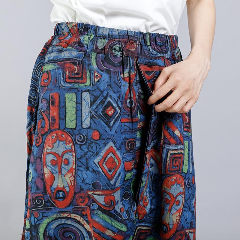 Summer Printed Personality Casual Cross Pants