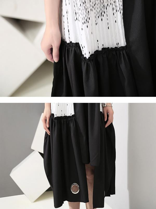 Summer Short Sleeve Irregular Loose Casual Dress
