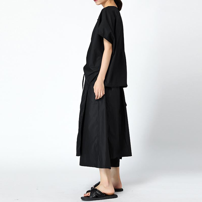 Summer Solid Cotton Ankle-Length Pants