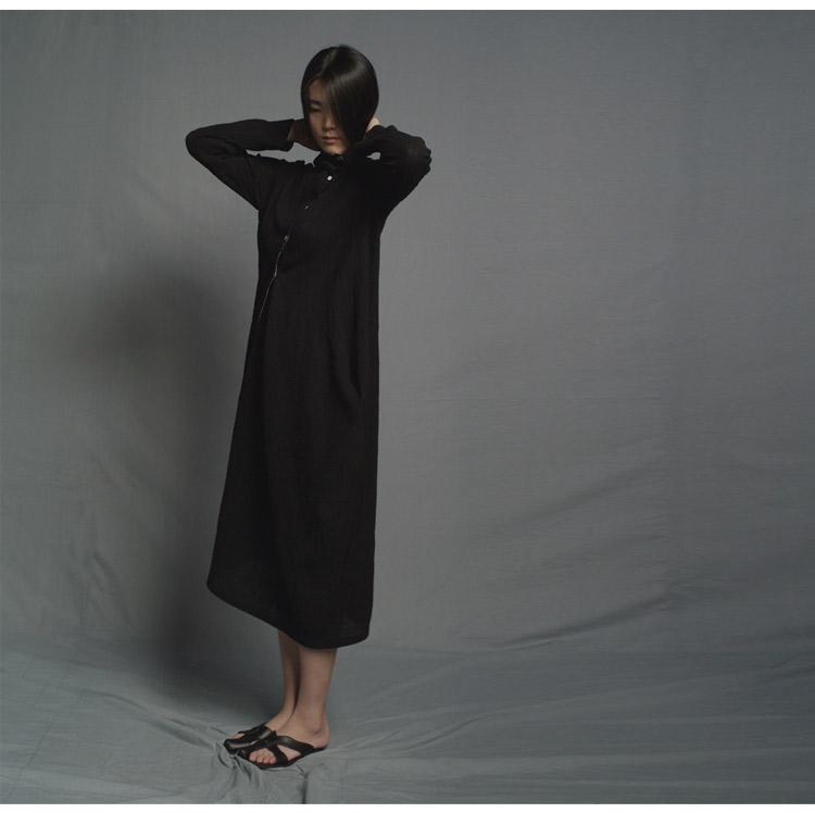 Spring Summer Irregular Solid Color Midi Dress