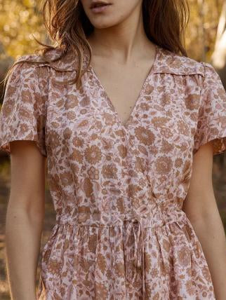 Floral V-neck Bohemia Maxi Dress