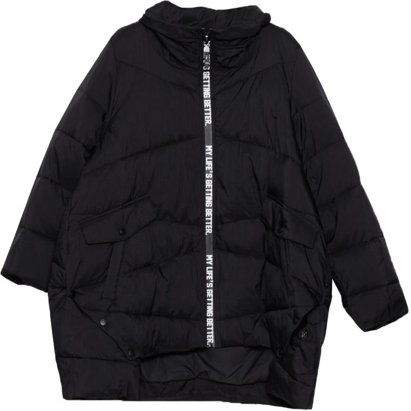 Irregular Casual Women Loose Winter Coat Long Sleeves
