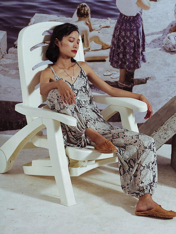 Sleeveless Two-pieces Wide Leg Suits