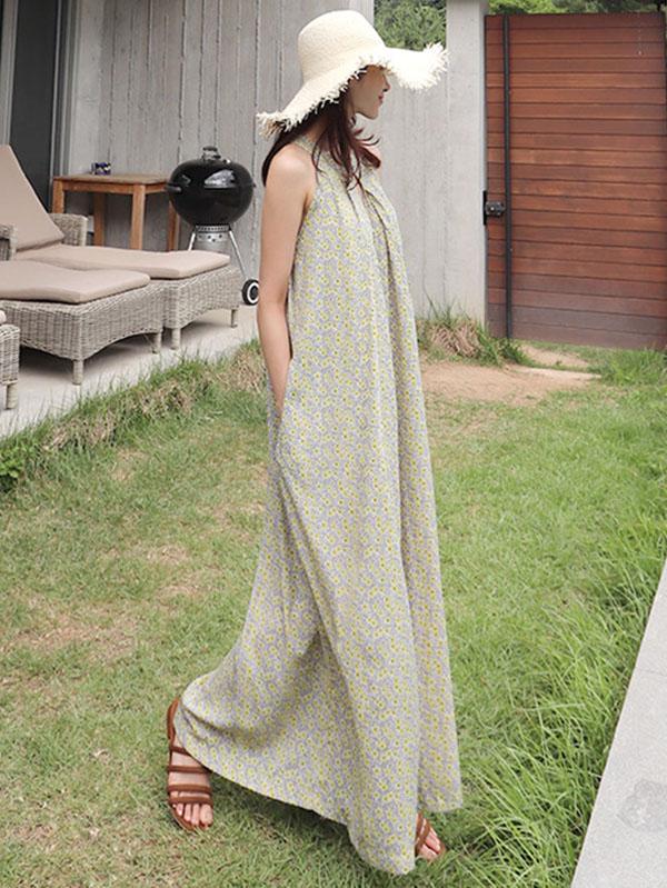 LOOSE SOFT SLEEVELESS JUMPSUIT