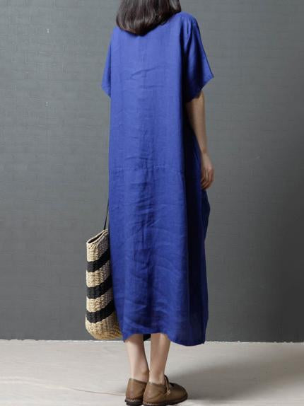 Clean Color Casual Long Dress, Three Colors