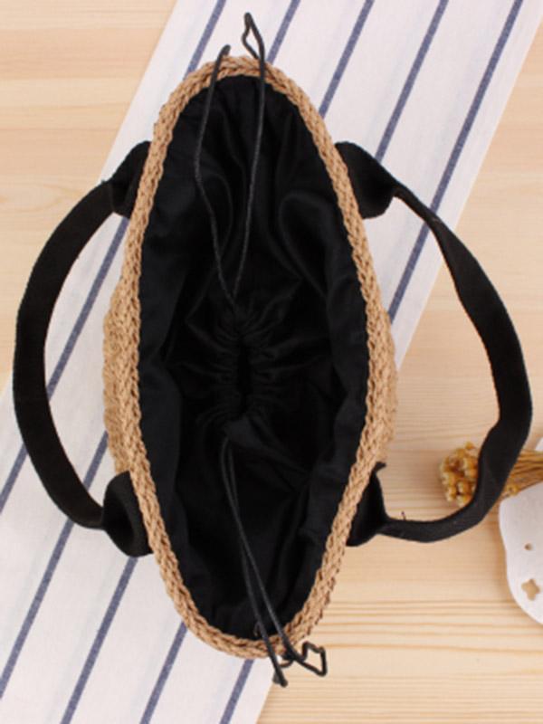Ribbon Straw Plaited Article Bohemia Bag