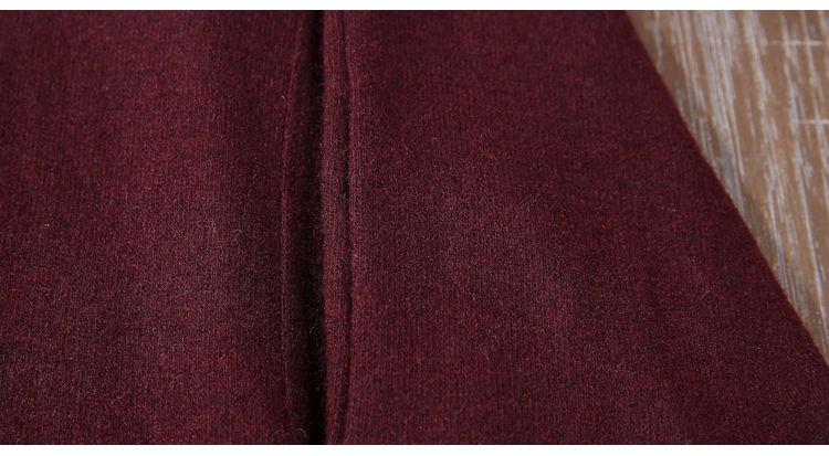 Autumn Large Size Women's Long Sleeve Wool Dress