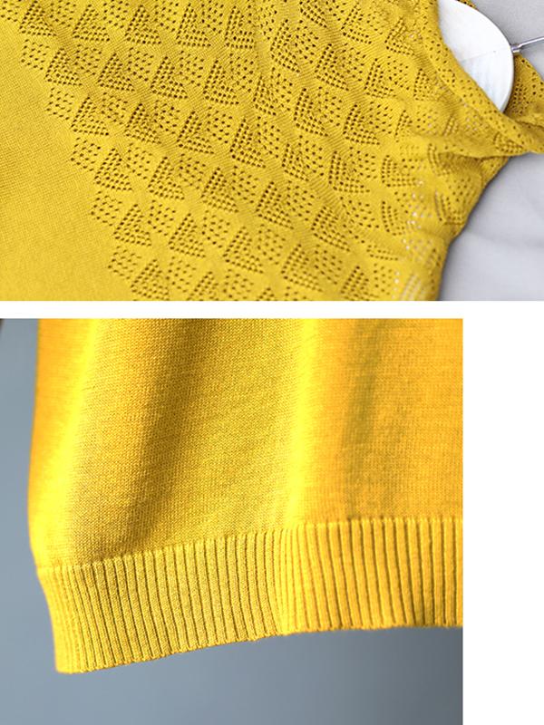 Turtleneck Hollow Out Casual Stretch Sweater