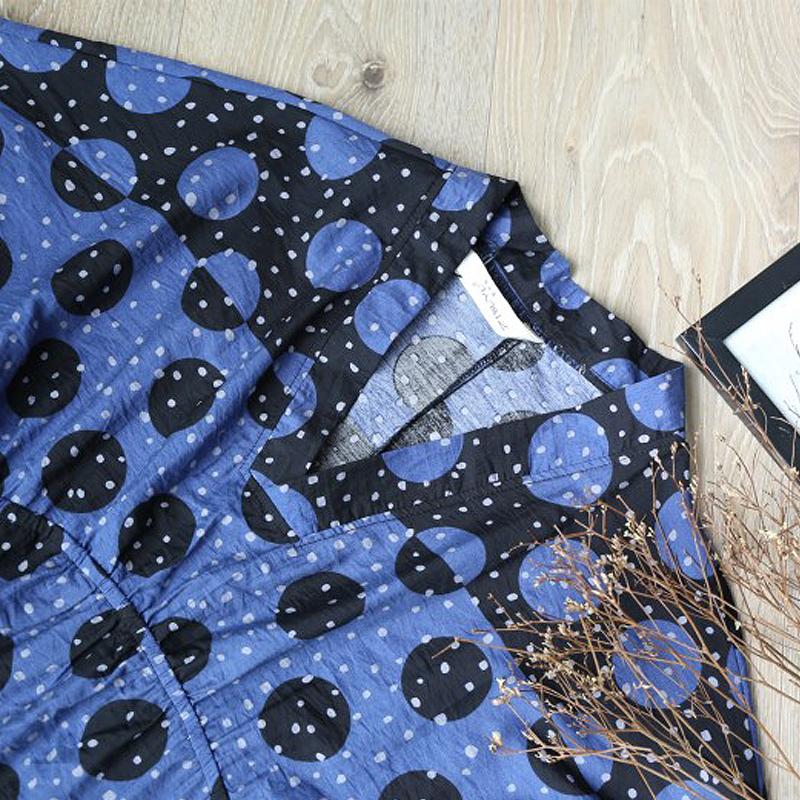 Vintage Black Wave Point Women's Dress