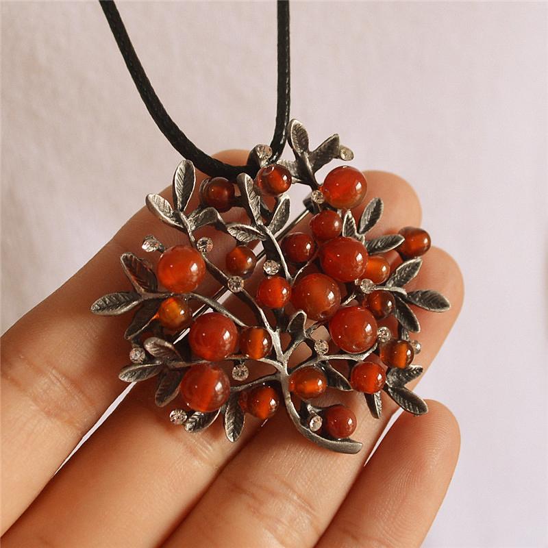 Vintage Pattern Tree Alloy Long Necklace