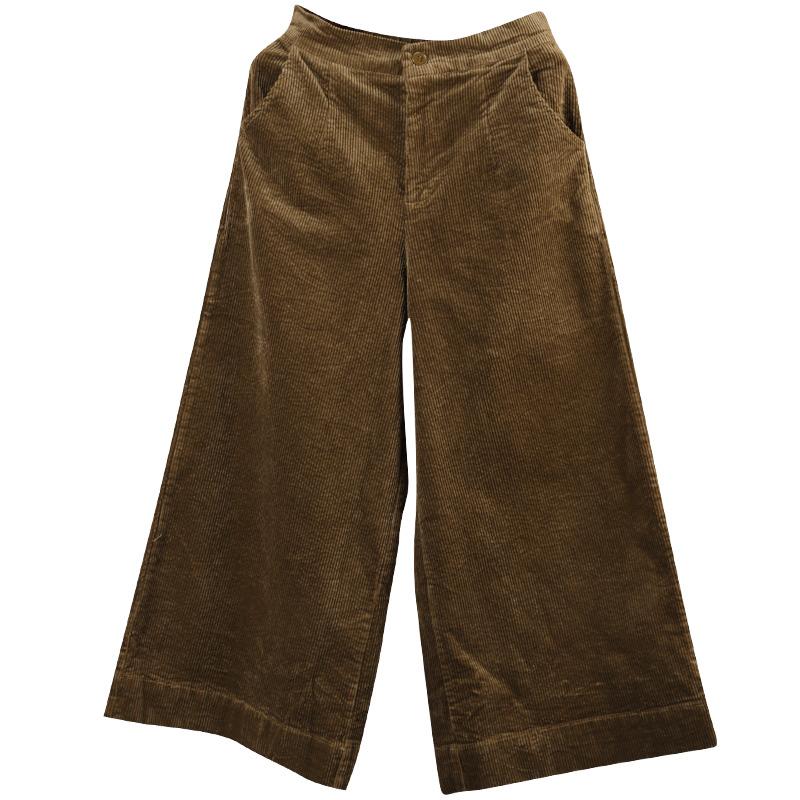 Plus Size - Winter Casual Thermal Wide Leg Pants