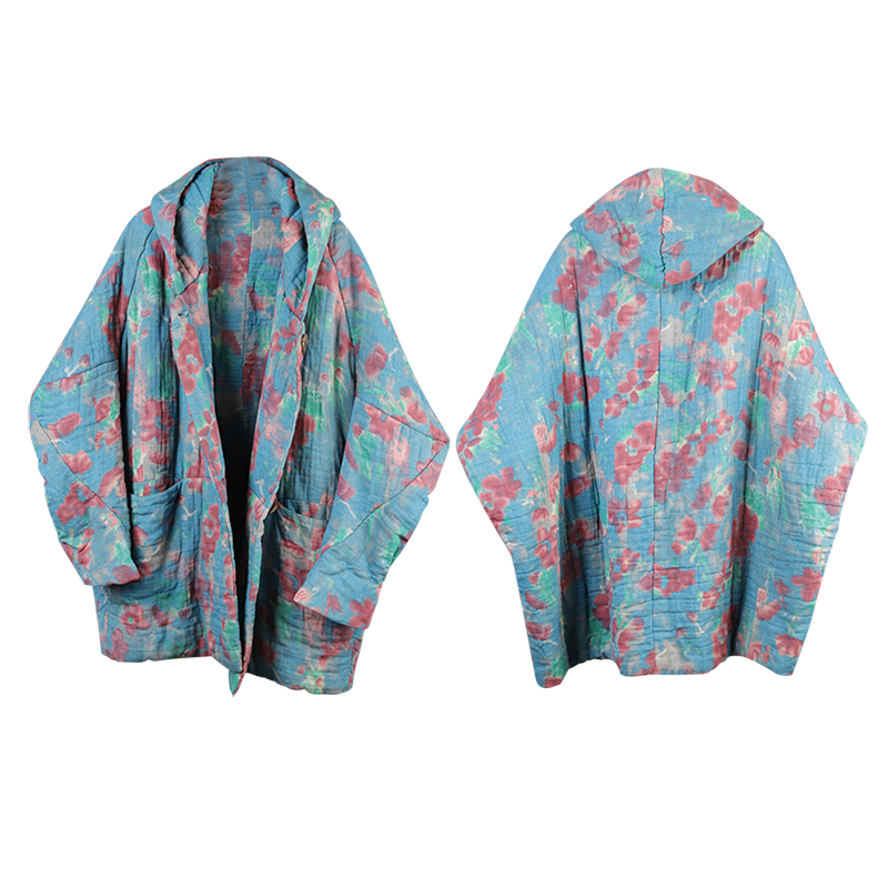 Winter Loose Printed Retro Padded Coat