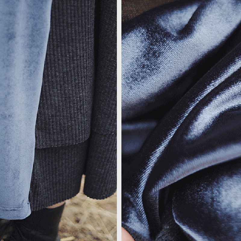 Winter Soft Comfortable Stitching A-line Skirt