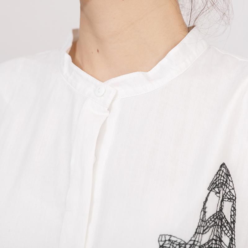 Women Long Sleeves Embroidery Loose Dress