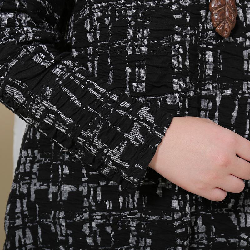 Women Spring Casual Long Sleeve Round Neck Dress