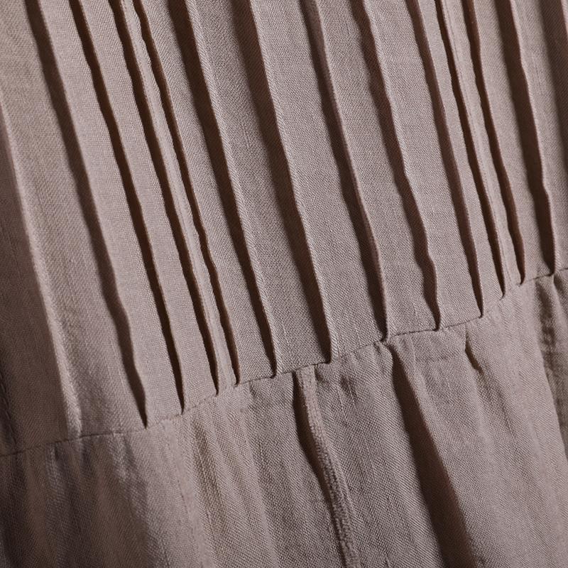 Women Spring Casual Plaid Mid-Calf Pullover Long Sleeve Loose Dress