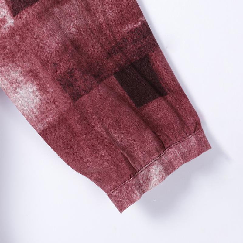 Women Spring Casual Print Cardigan Loose Half Sleeve Dress