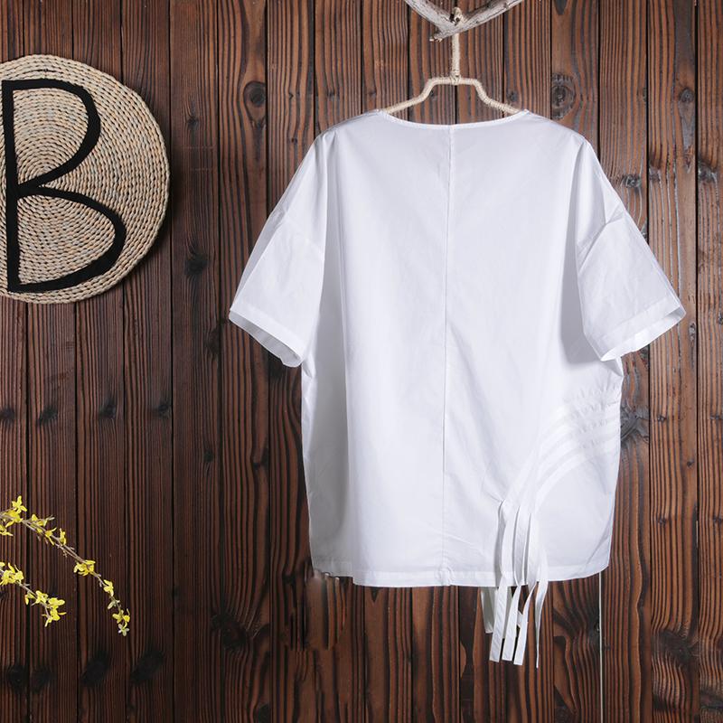 Women Spring Casual Solid Pullover Short Sleeve T-Shirt