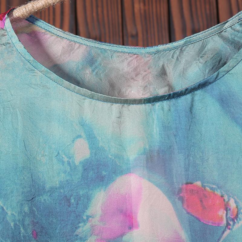 Women Spring Floral Print Chiffon Dress