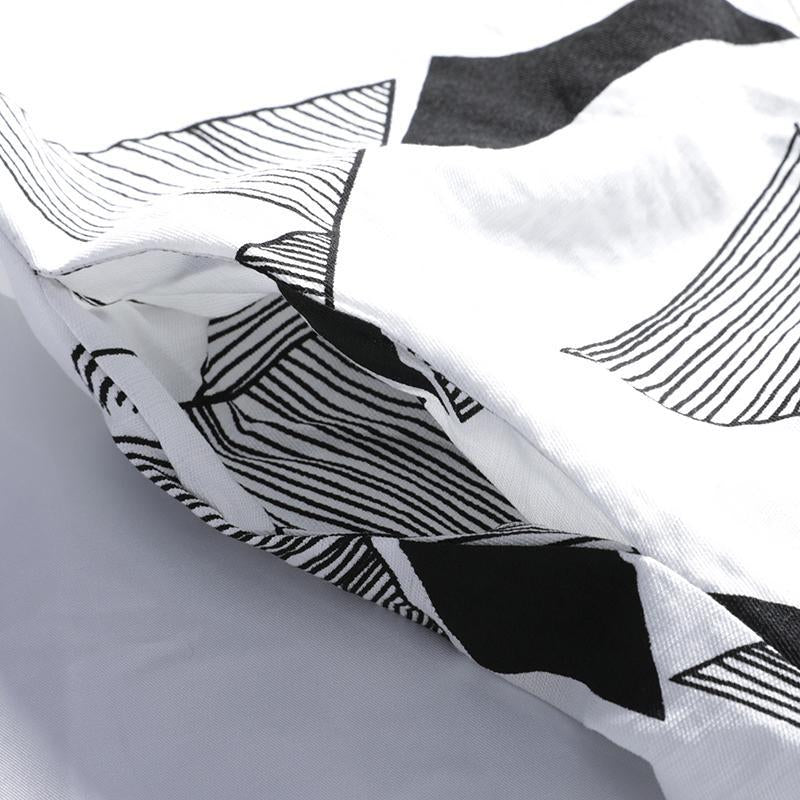 Women Summer Casual Geometric Pullover Loose Short Sleeve Dress