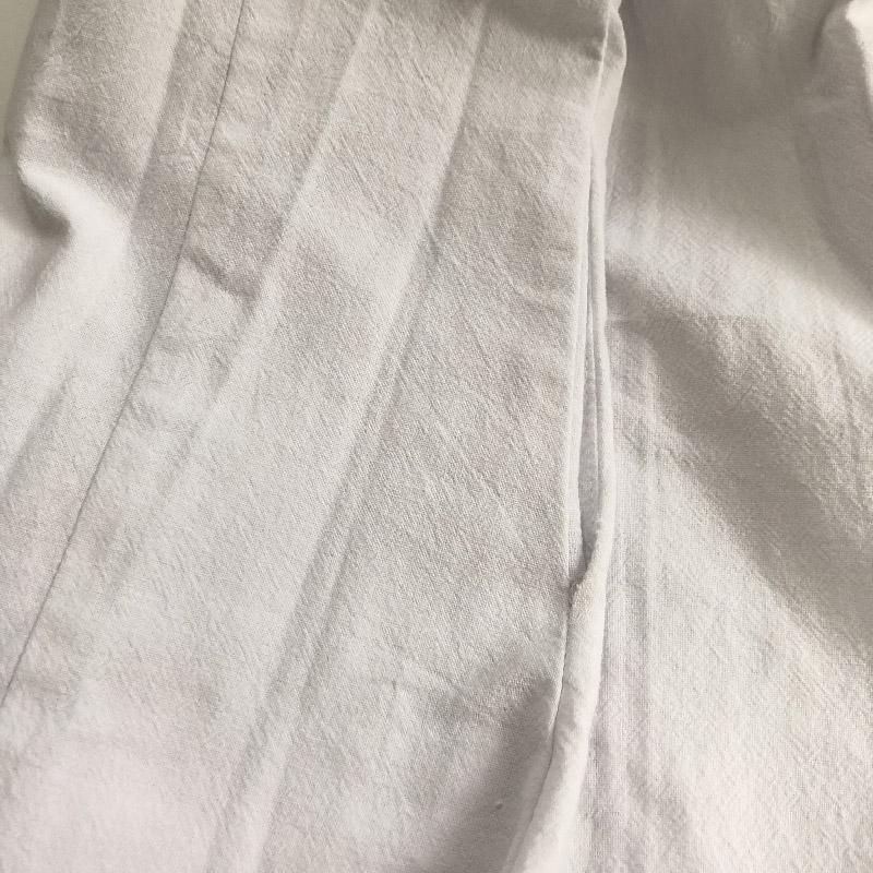 Simple White Lapel Split-back Midi Dress