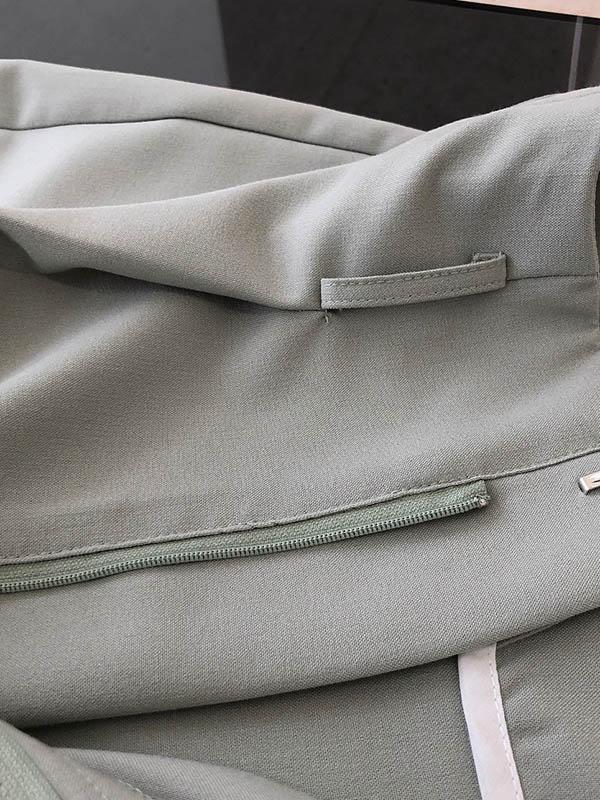 Casual Solid Column Pants Bottoms