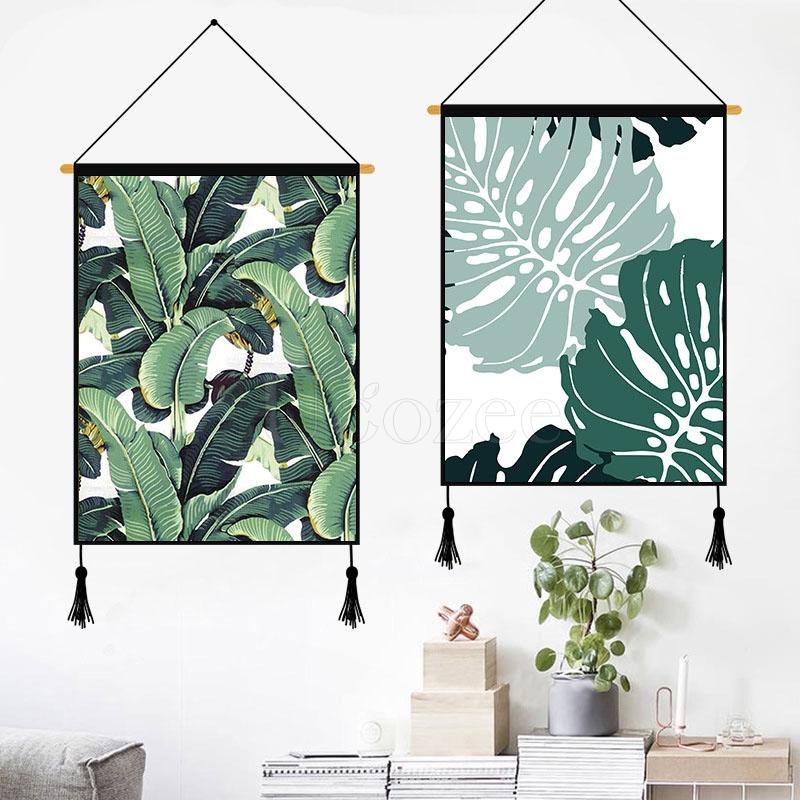 Green Plant Printed Wall Hanging Decoration