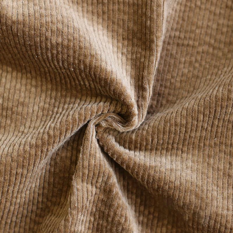 Buykud Casual Pure Color Corduroy Straight Pants