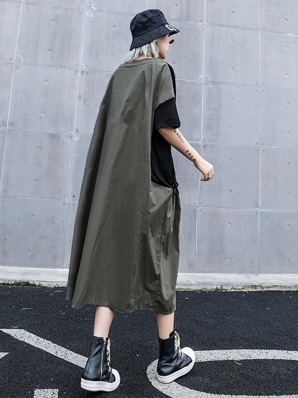 Loose Split-joint A-line Long Dress