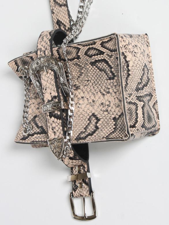 Snake Pattern Strap Change Purse
