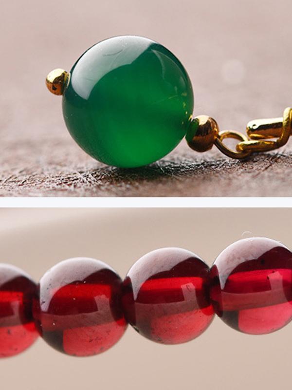 Original Vintage Asymmetric Agate Eardrop