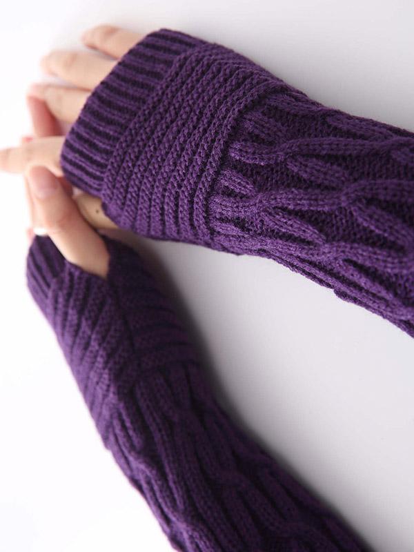 Knitted Half Finger 6 Colors Sleevelet Accessories