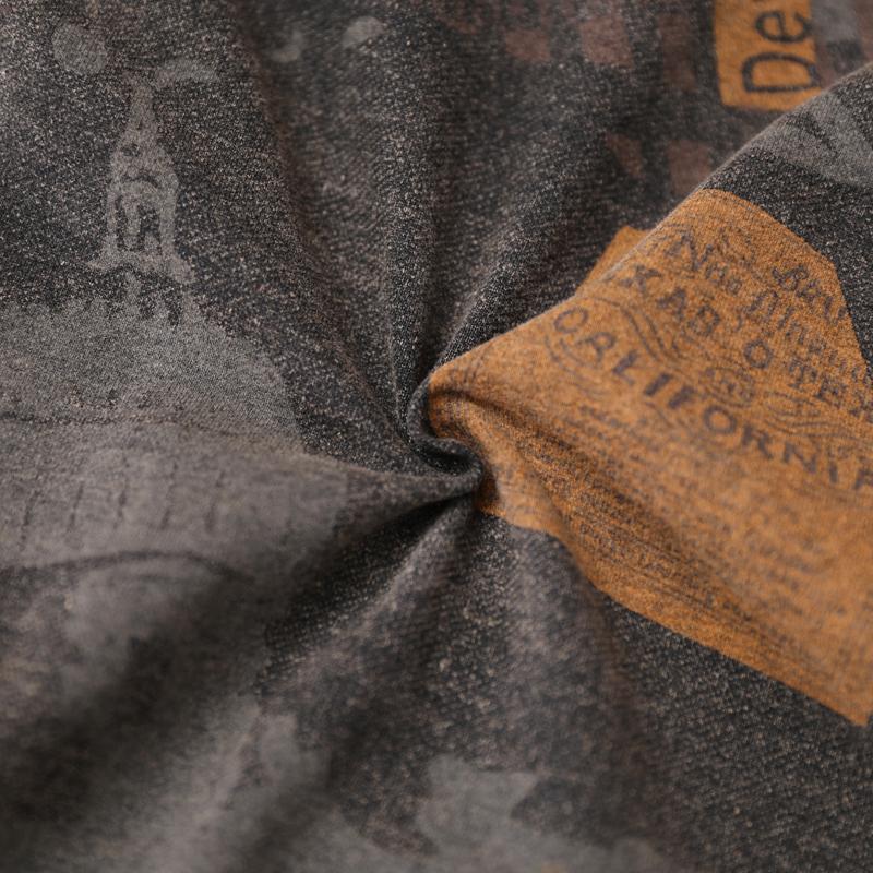 Buykud Patchwork Printed Single Breasted Casual Dress