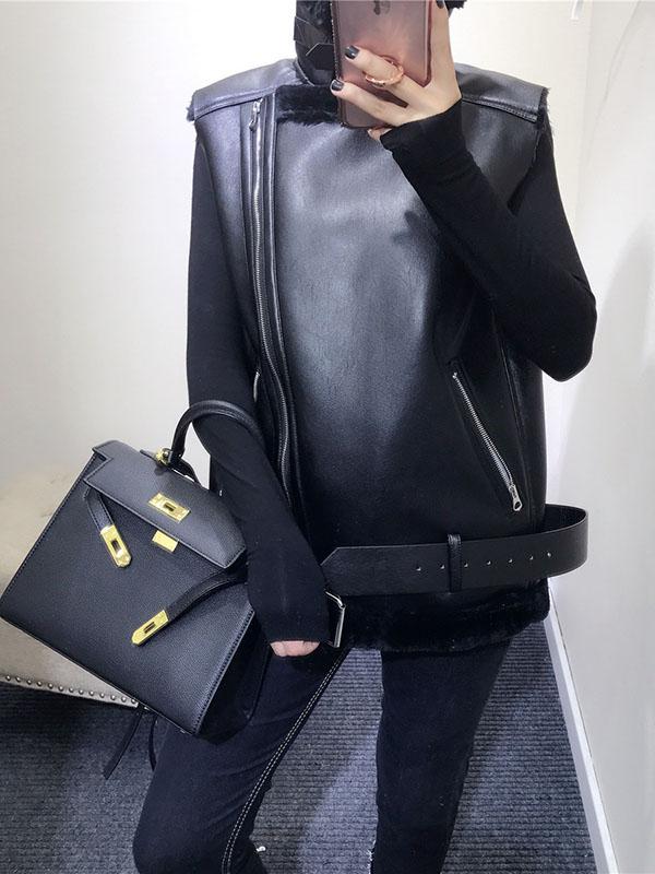 WARMER FAUX LEATHERETTE VEST