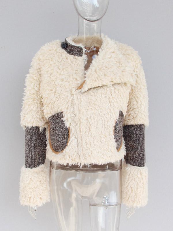 Chic Artificial Wool Short Outwear