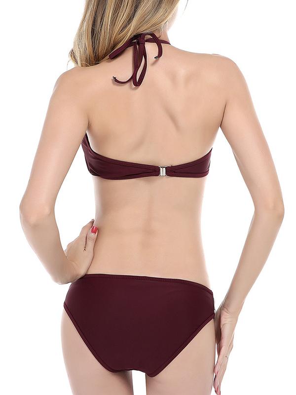 Lace Haler-neck Sexy Bikinis Swimwear