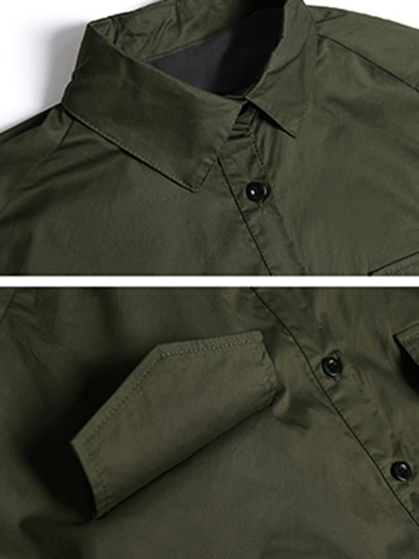 Original Irregularity Split-Joint Gauze Blouses&Shirts Tops