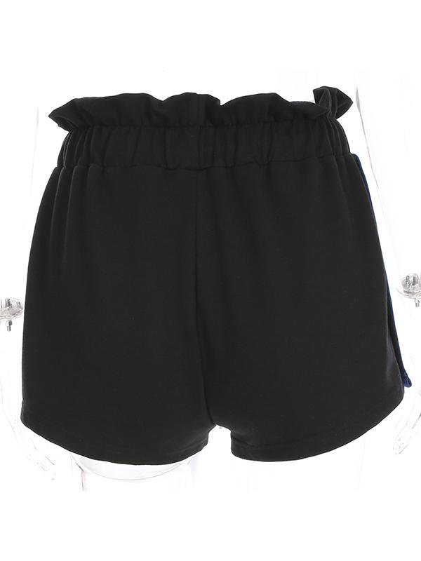 Split Snap Button Casual Shorts