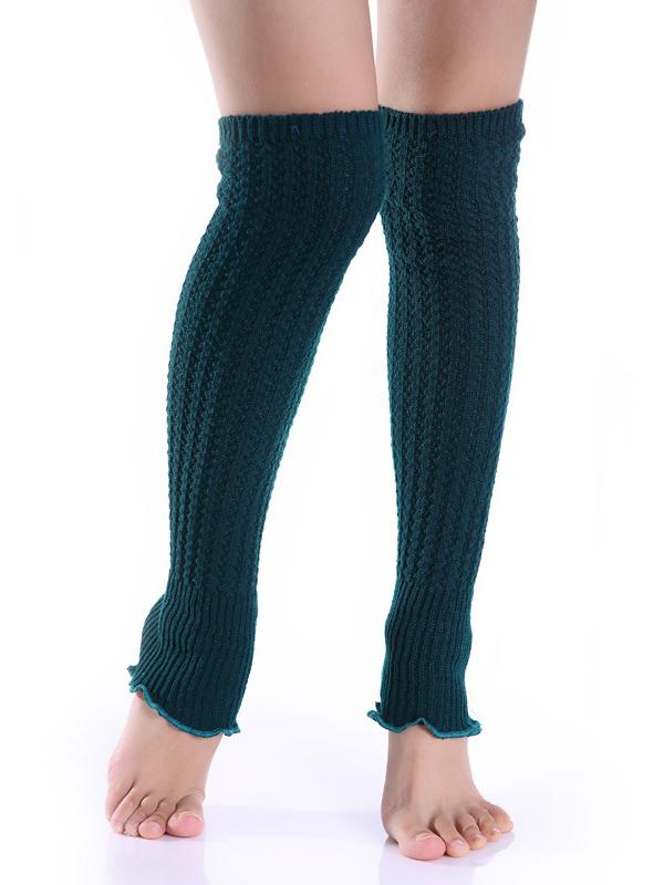 Fashion Knitting Over Knee-high Solid Color Stocking
