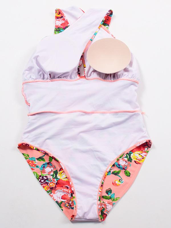 High Waisted Printed Plus Size Swimwear