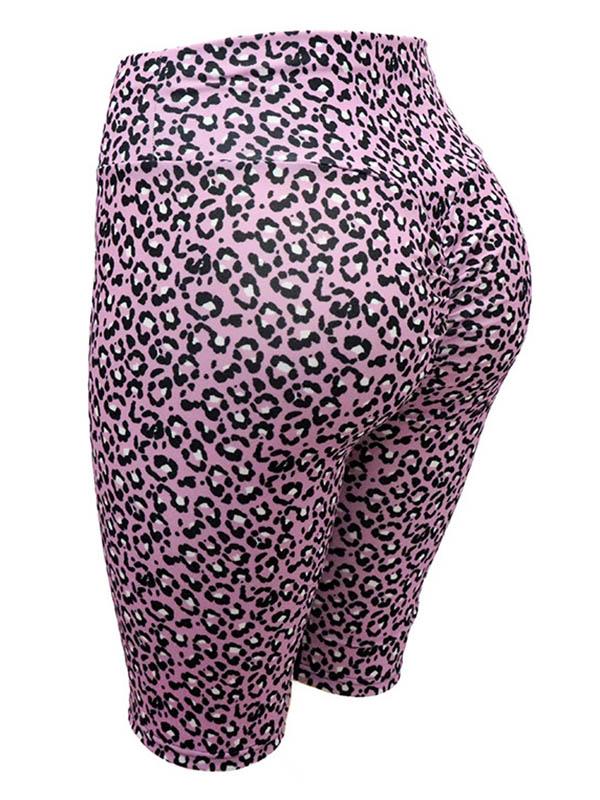 Leopard Printed Five-Cent Yoga Leggings