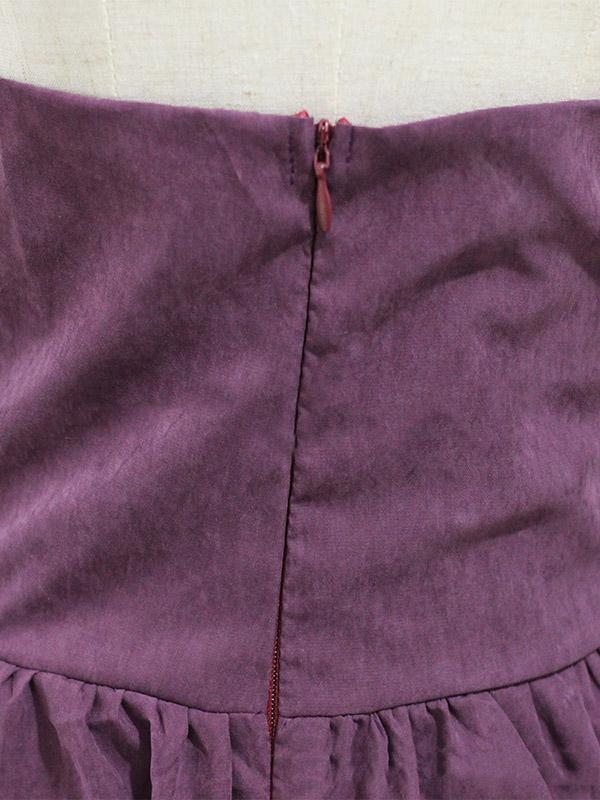 Plain High Waist Pleated Retro Skirt