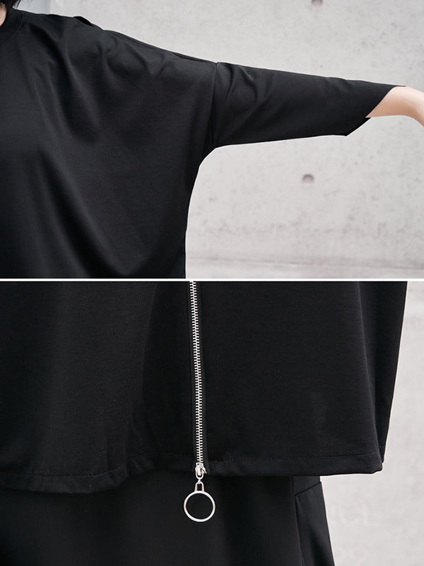 Original Solid Color Cold Shoulder T-Shirt Top