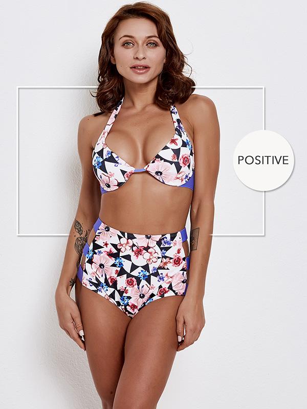 High Waist Halter-neck Bikinis Swimwear
