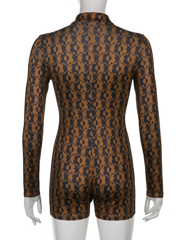 Printing V-Neck Rompers