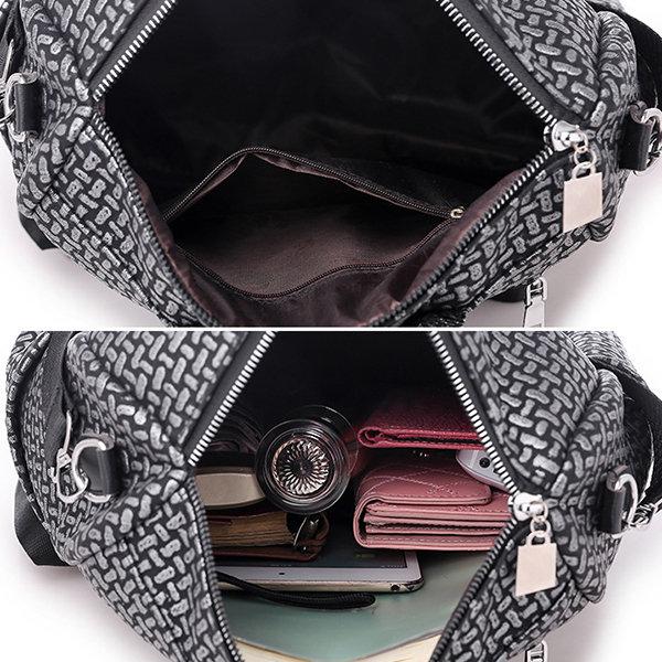 Multi-function Faux Leather Casual Travel Shoulder Bag Backpack